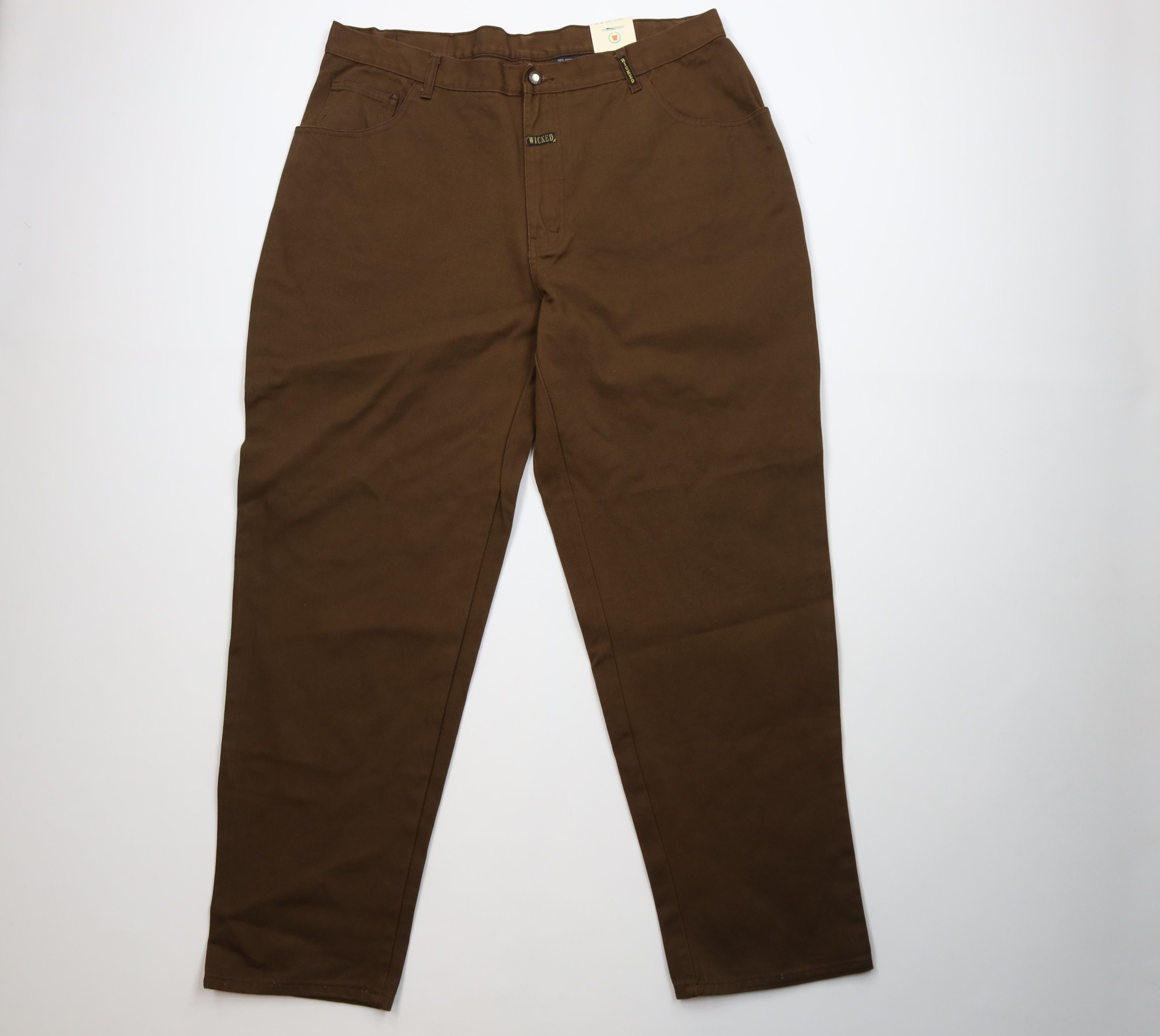 Vintage Deadstock Vintage 90s Streetwear Fit Skateboard Jeans Brown Size US 42 / EU 58 - 1 Thumbnail