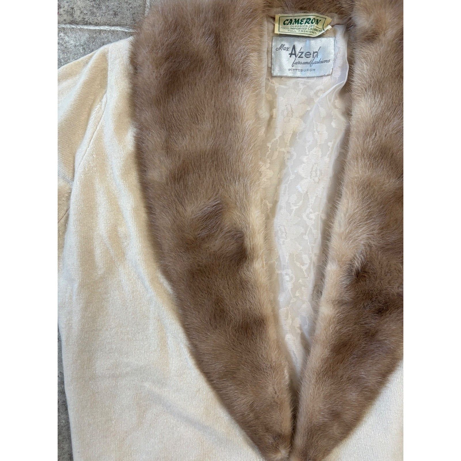 Other Vintage Cameron Classics Cashmere Cardigan Mink Fur Collar Size S / US 4 / IT 40 - 16 Thumbnail