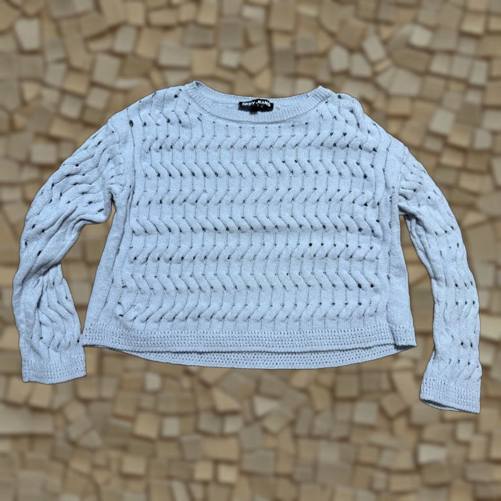 DKNY DKNY Jeans Sweater Women's Small Blue Silver Sparkle Pullover Knit Pullover Casual Fall Winter Spring Summer Regular Fit Size S / US 4 / IT 40 - 1 Thumbnail