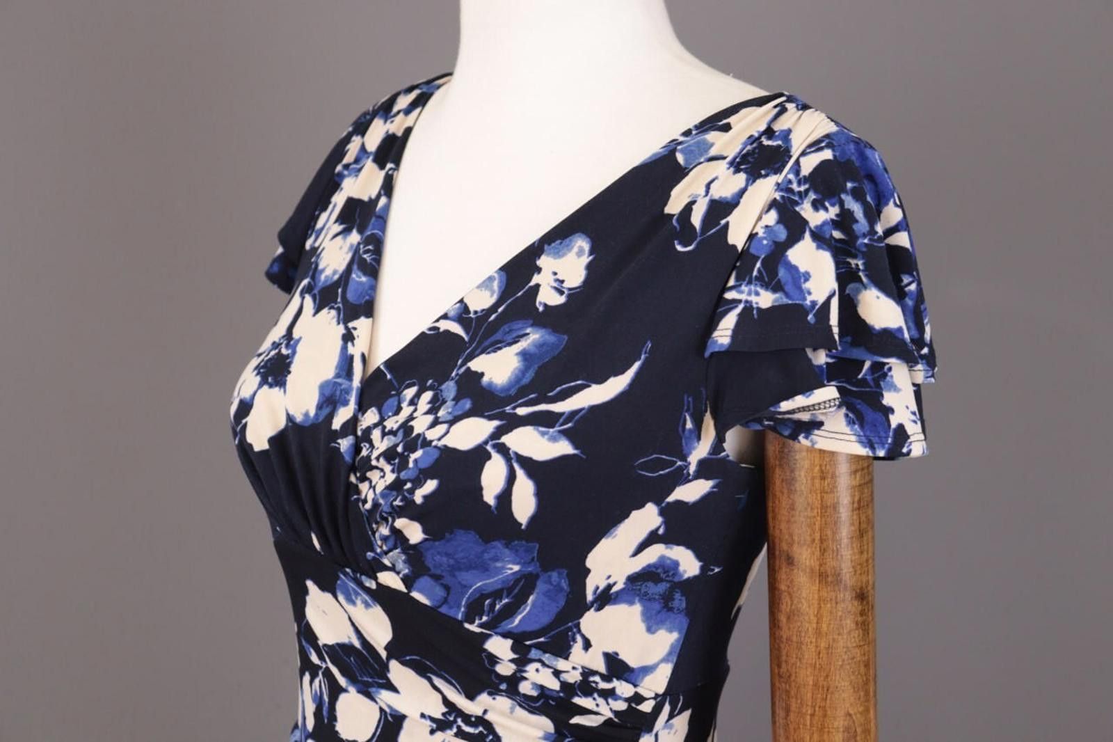 Lauren Ralph Lauren Ladies Ralph Lauren Blue Floral Evening Dress Size 15? Size M / US 6-8 / IT 42-44 - 9 Thumbnail