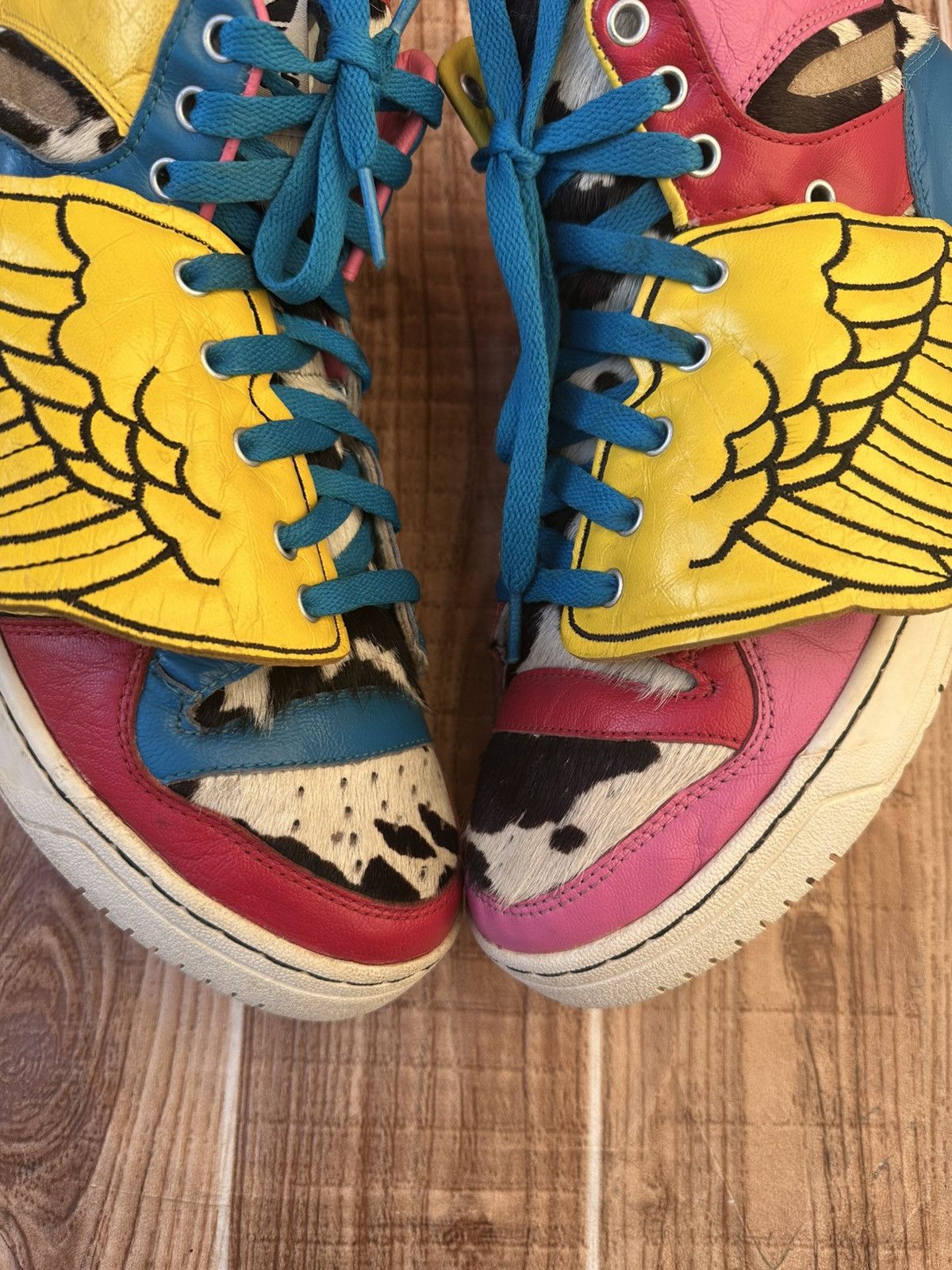 Adidas × Jeremy Scott Adidas Jeremy Scott 2NE1 Wings Avant Garde High Sneakers Size US 8.5 / EU 41-42 - 7 Thumbnail
