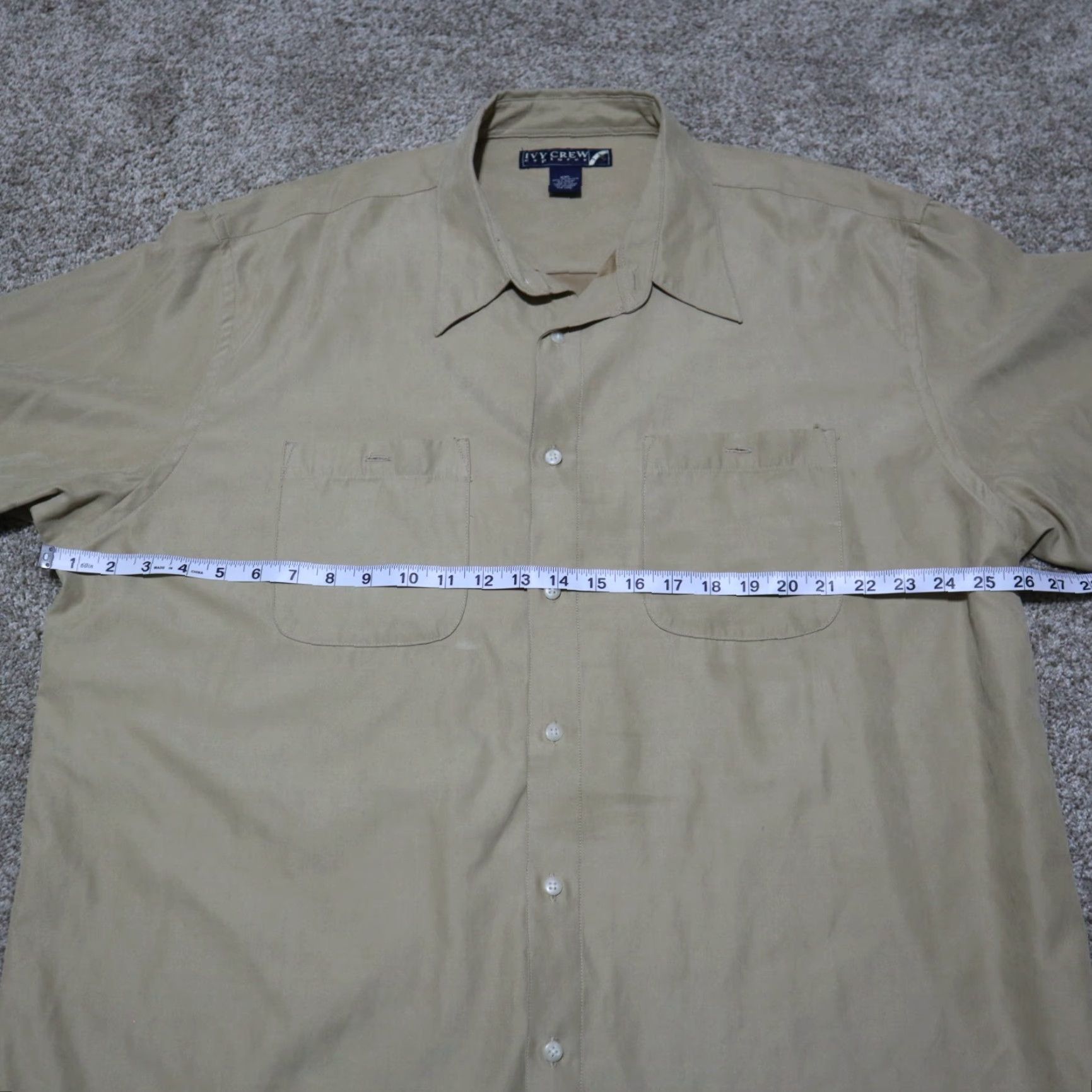 Vintage Ivy Crew Shirt Mens 2XL Button-Up Plaid Cotton Super Soft Long Sleeve Tan Brown 2XL Vintage? No. Size US XXL / EU 58 / 5 - 4 Thumbnail