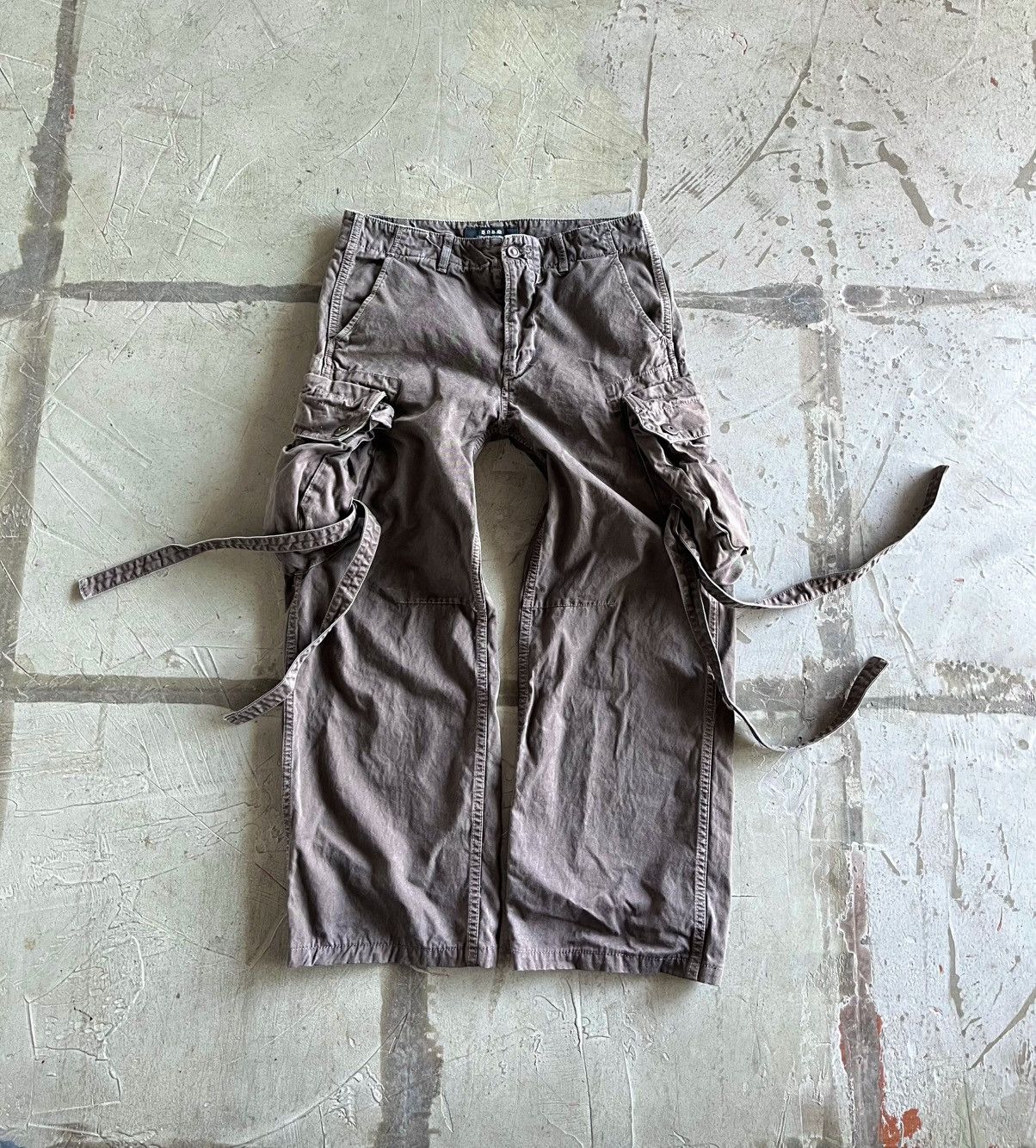 If Six Was Nine × Julius VTG Balenciaga Rick Owens Style Black Cargo Jeans 90s Y2K Size US 32 / EU 48 - 1 Thumbnail