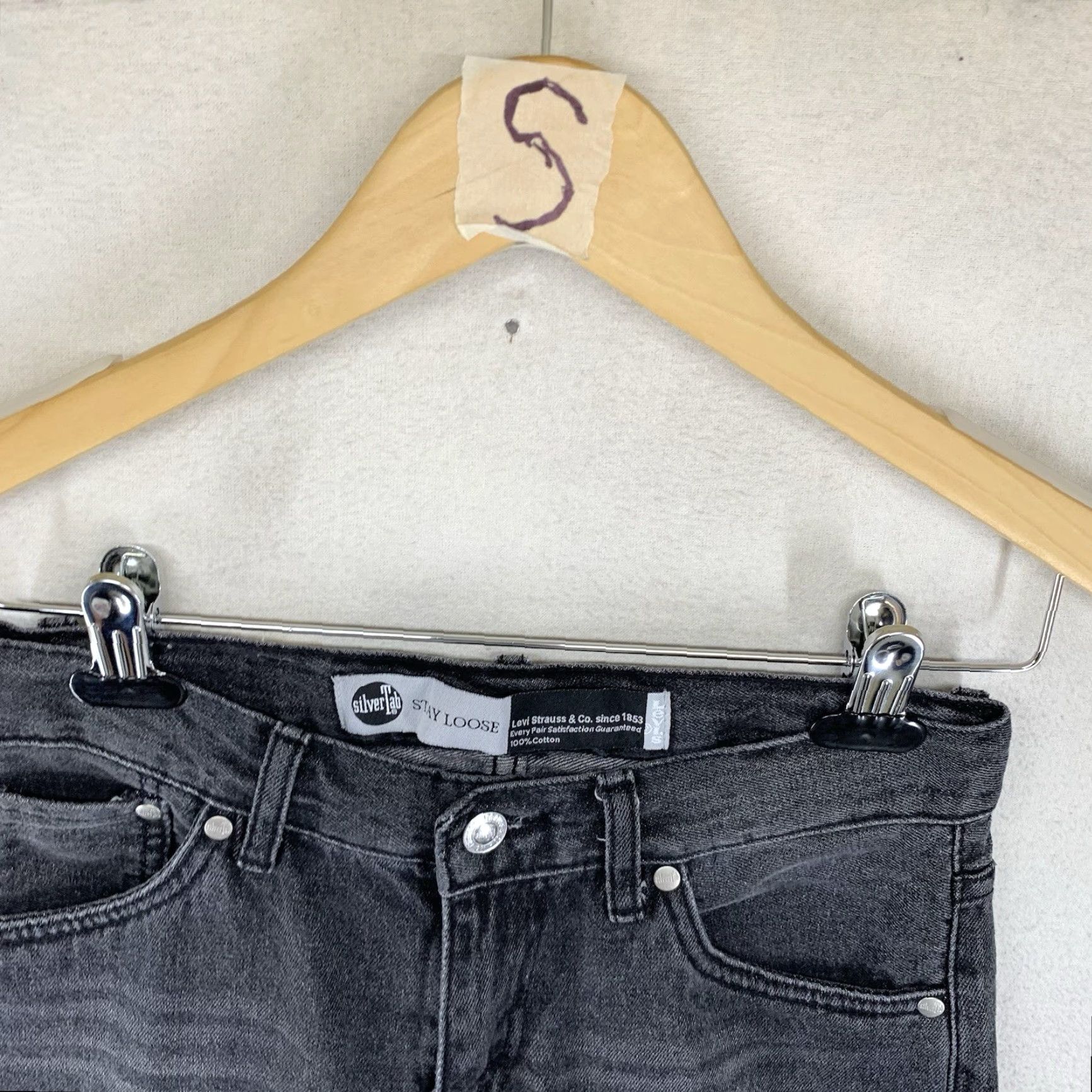 Levi's VINTAGE Levi's Women's Jeans 14 Regular Black Denim High Rise Straight Adjustable Waist 90s Classic Size 36" / US 14 / IT 50 - 6 Thumbnail