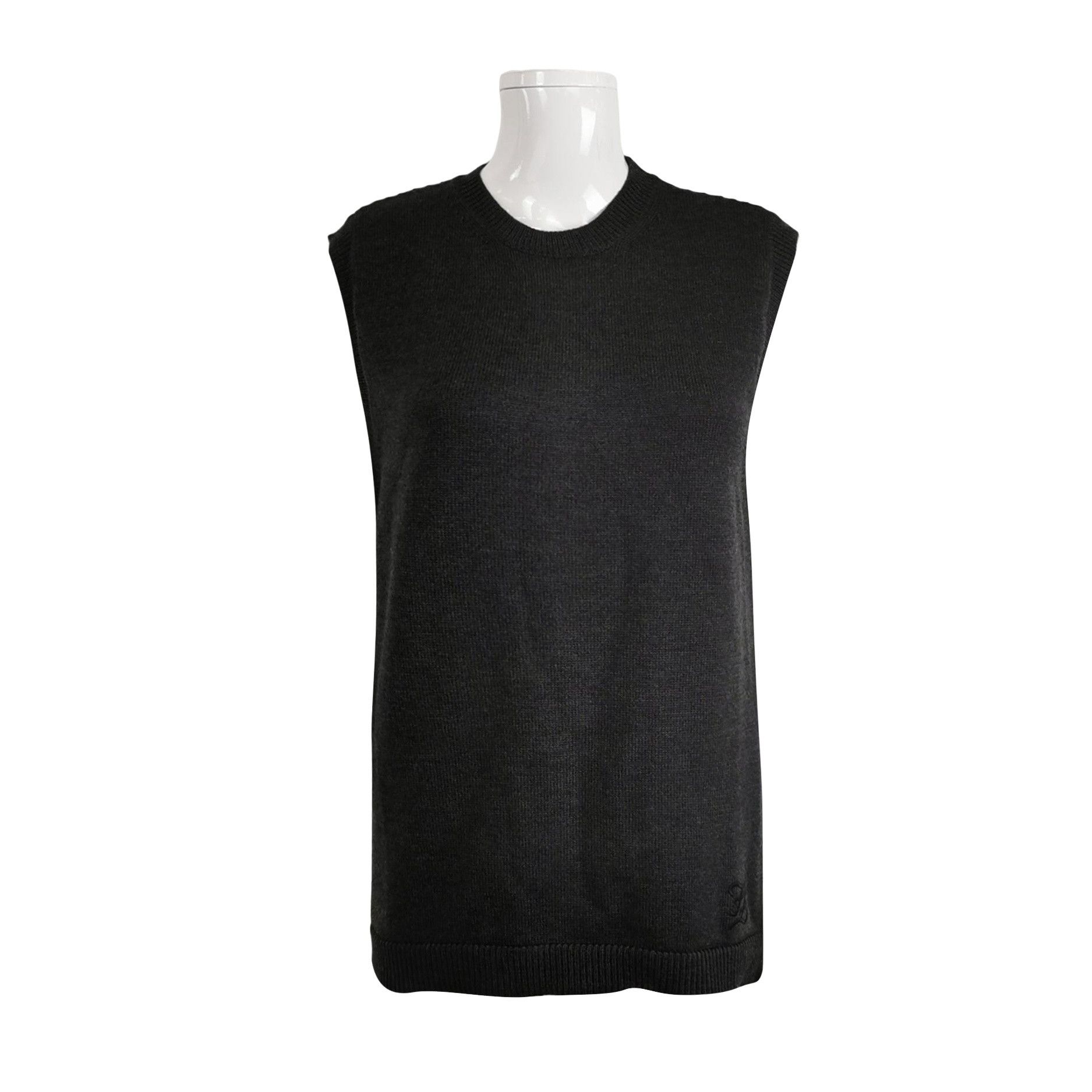 Fendi Fendi Embroidered Logo Wool Knit Vest IT 46 Size US S / EU 44-46 / 1 - 1 Thumbnail