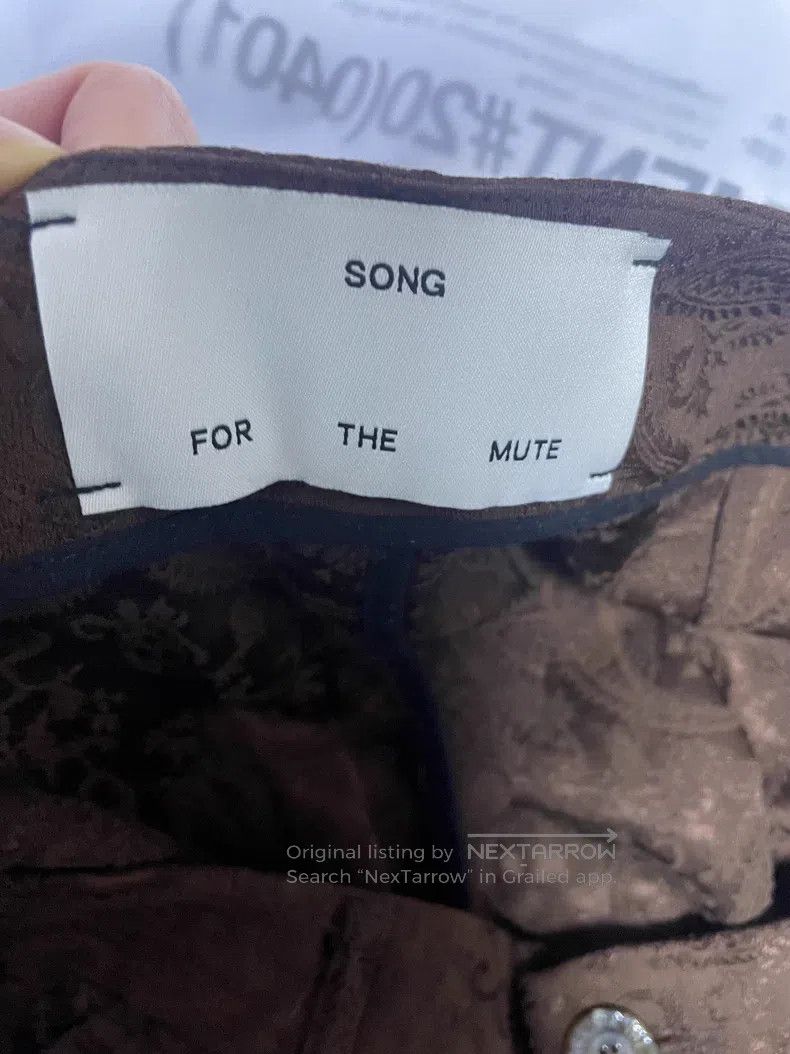 Song For The Mute SONG FOR THE MUTE Brown Cashew Jacquard Long Pants Size US 32 / EU 48 - 3 Thumbnail