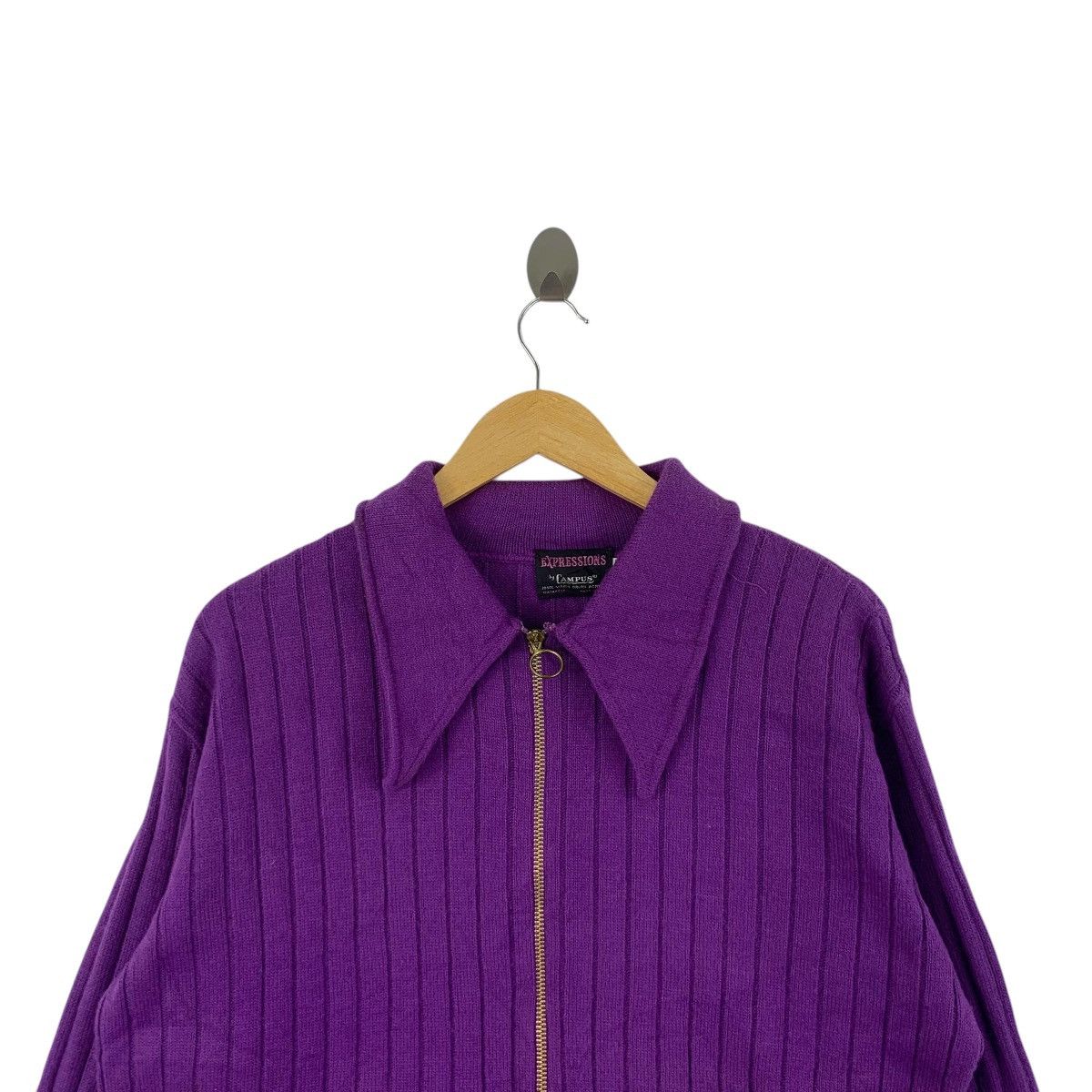 Vintage Vintage EXPRESSIONS By CAMPUS USA Half Zipper Purple Sweater Size US XL / EU 56 / 4 - 2 Thumbnail