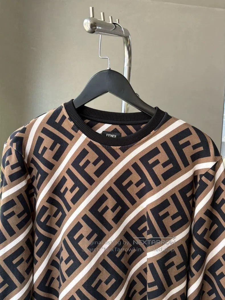 Fendi Fendi Double F Full Print Logo Classic Sweatshirt Size US M / EU 48-50 / 2 - 3 Thumbnail