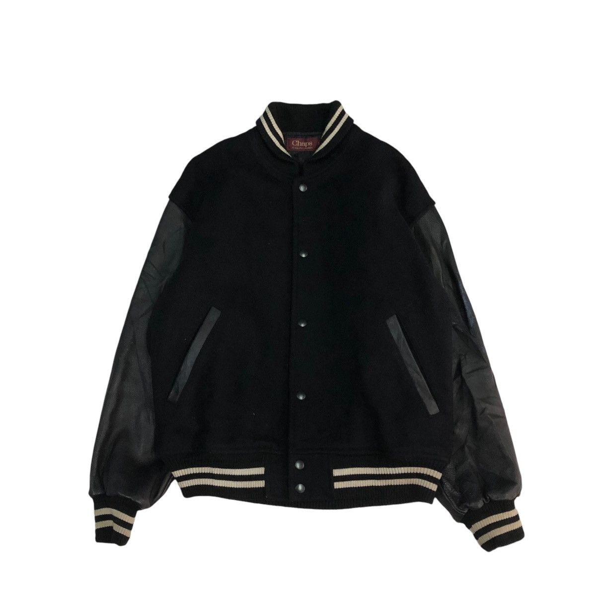 Ralph Lauren 🔥VINTAGE BOMBER JACKET LEATHER CHAPS RALPH LAUREN BIG LOGO Size US M / EU 48-50 / 2 - 2 Thumbnail
