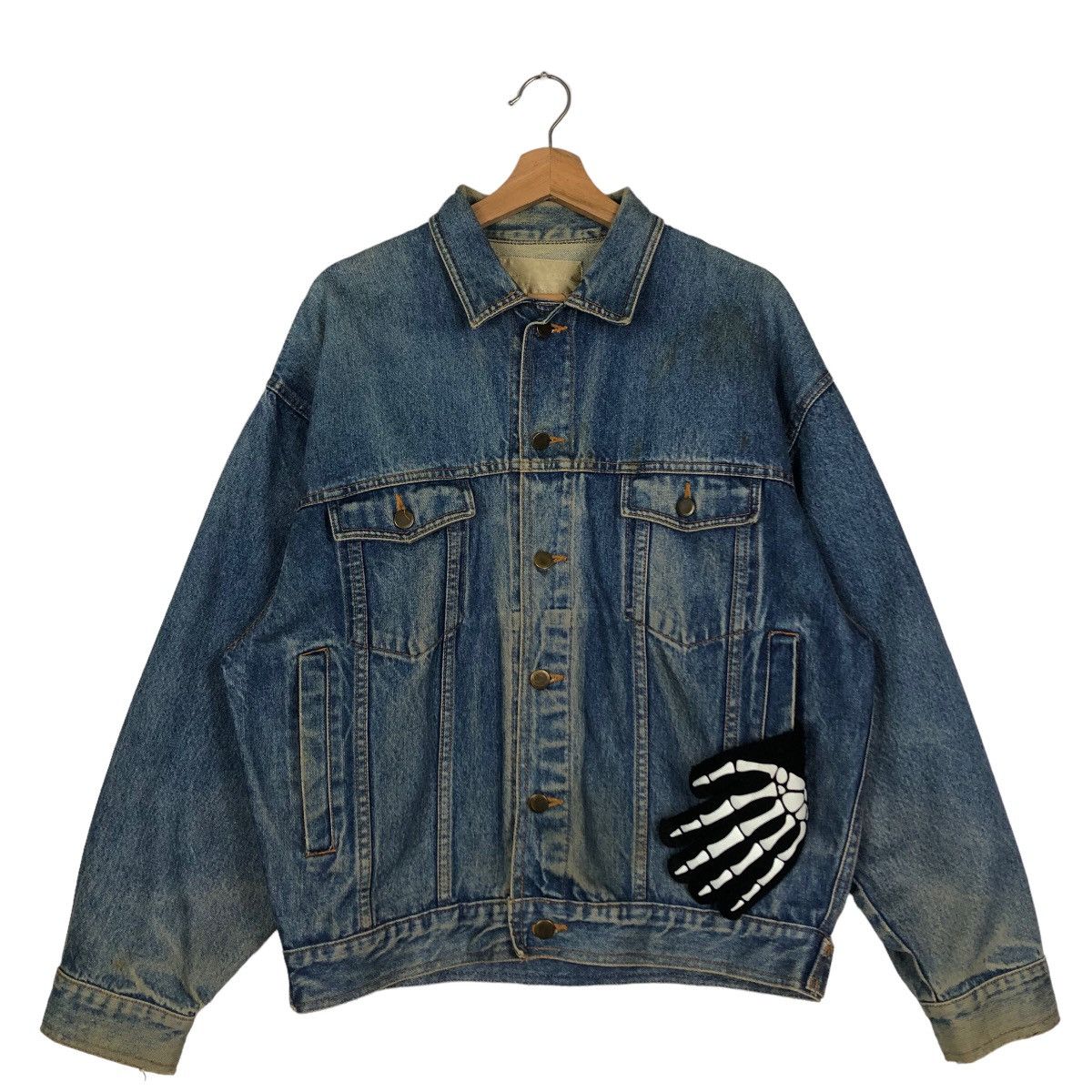 Japanese Brand 🔥90’s Vintage Denim Trucker Jacket Inspire Issey Miyake Size US M / EU 48-50 / 2 - 1 Thumbnail