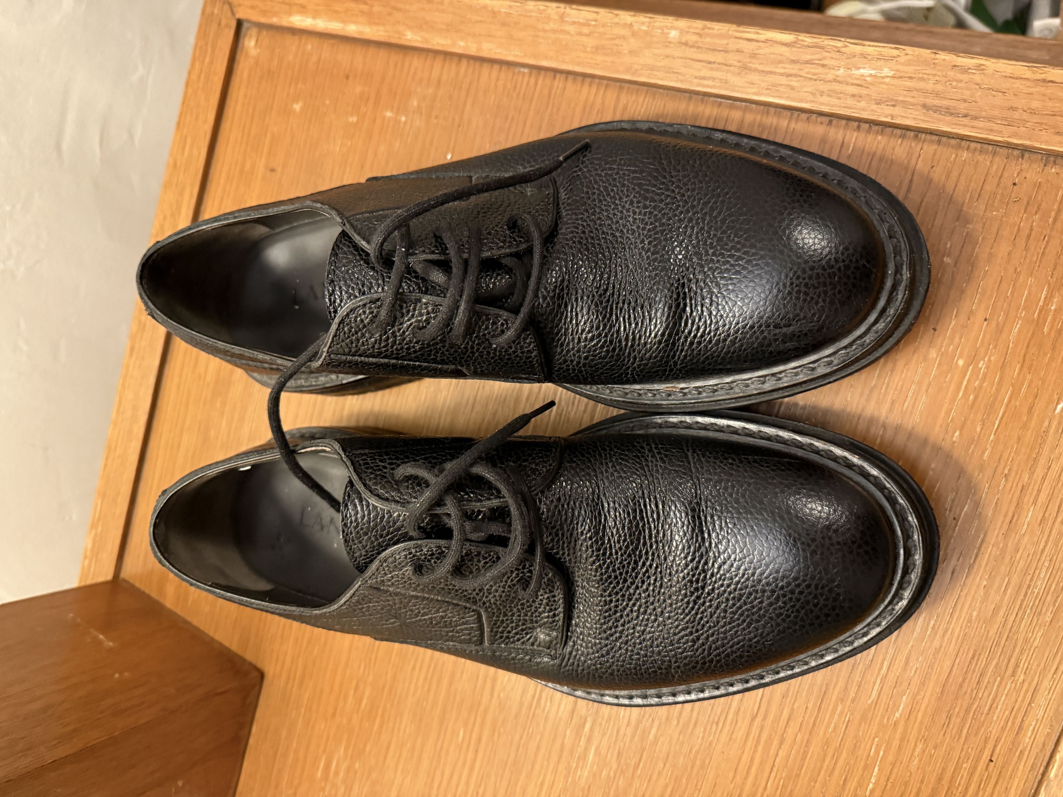 Lanvin Lanvin Pebbled Leather Derby Shoes Size US 8 / EU 41 - 3 Thumbnail