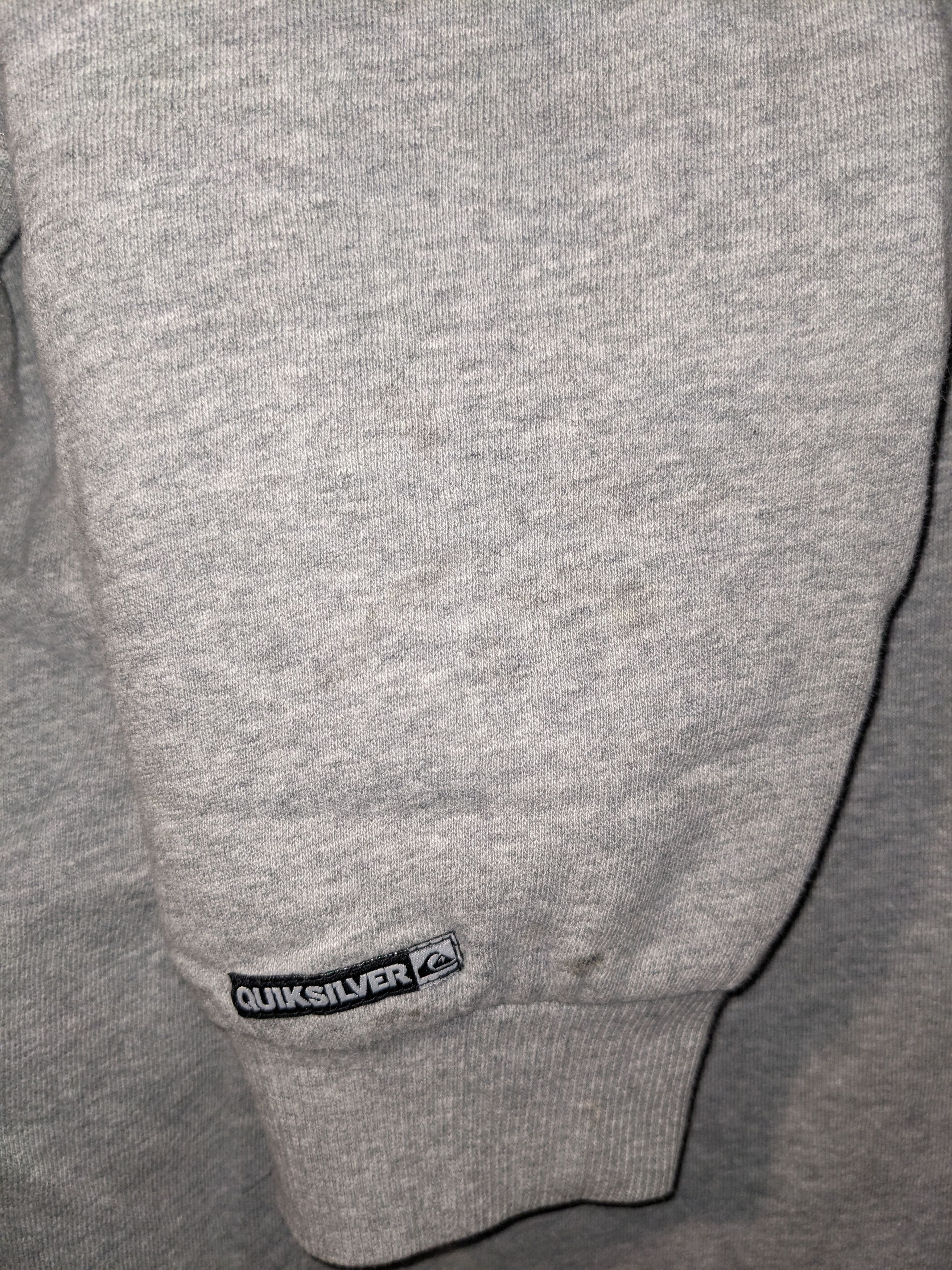 Quiksilver × Vintage Vintage Y2K Quiksilver Gray Sherpa Lined Full Zip Hoodie Size US L / EU 52-54 / 3 - 8 Thumbnail