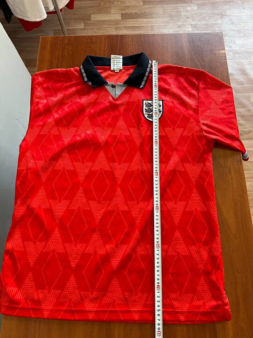 Sports Specialties 1990 ENGLAND TEAM RETRO REMAKE SOCCER JERSEY FOOTBALL SHIRT Size US XL / EU 56 / 4 - 12 Thumbnail