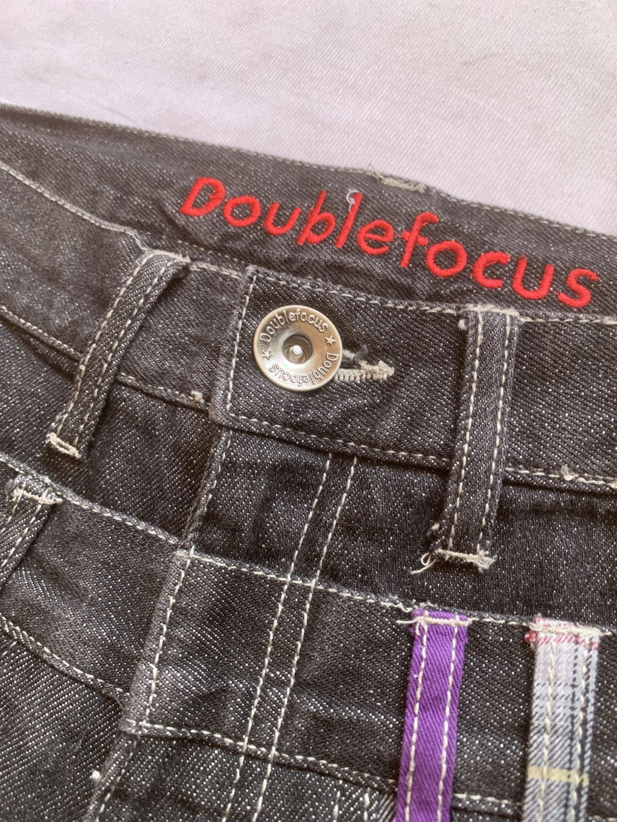Japanese Brand Y2k Punk Double Focus Double Waist Whisker Bondage Jeans Size US 30 / EU 46 - 8 Thumbnail