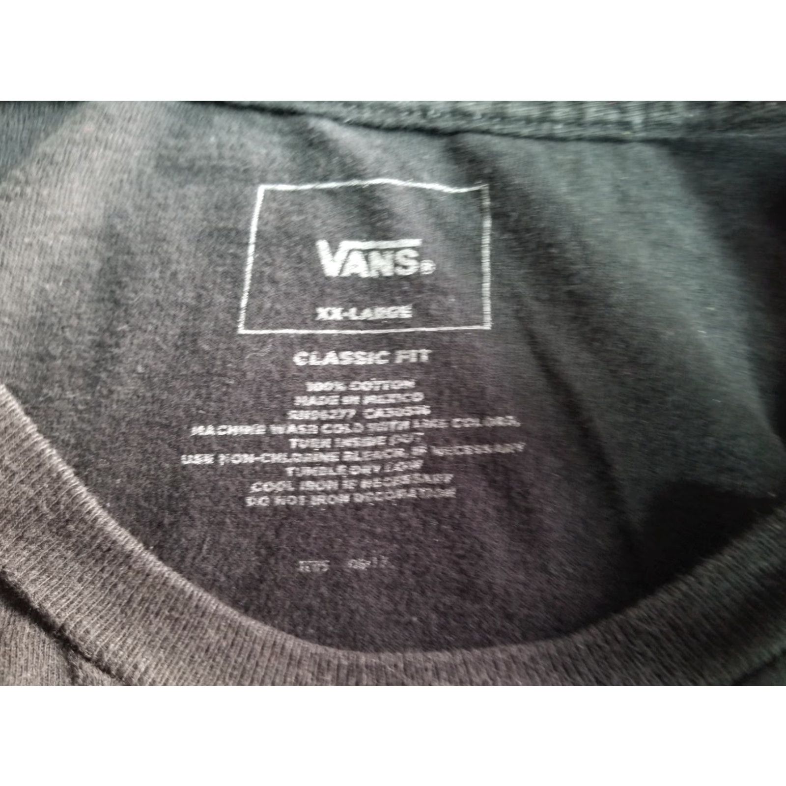 Vans Vans T-Shirt Men XXL Black Short Sleeve Crew Neck Logo Classic Fit Space: 0 Size US XXL / EU 58 / 5 - 7 Thumbnail