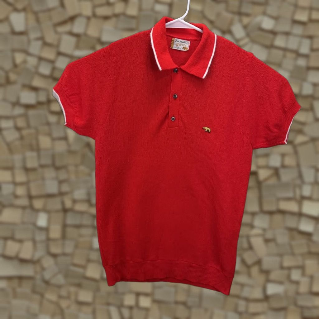 Vintage VINTAGE Jack Nicklaus By Revere Polo Shirt Men's Medium Red Knit Short Sleeve 60s Sports Golf Size US M / EU 48-50 / 2 - 1 Thumbnail