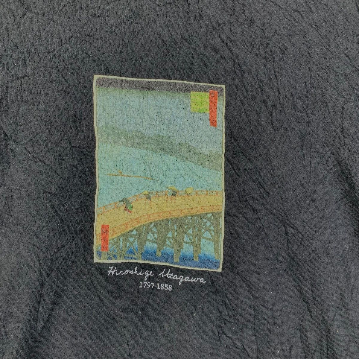 Vintage Rag Machine Japanese Woodblock Art T-Shirt Hiroshige Size US L / EU 52-54 / 3 - 5 Thumbnail