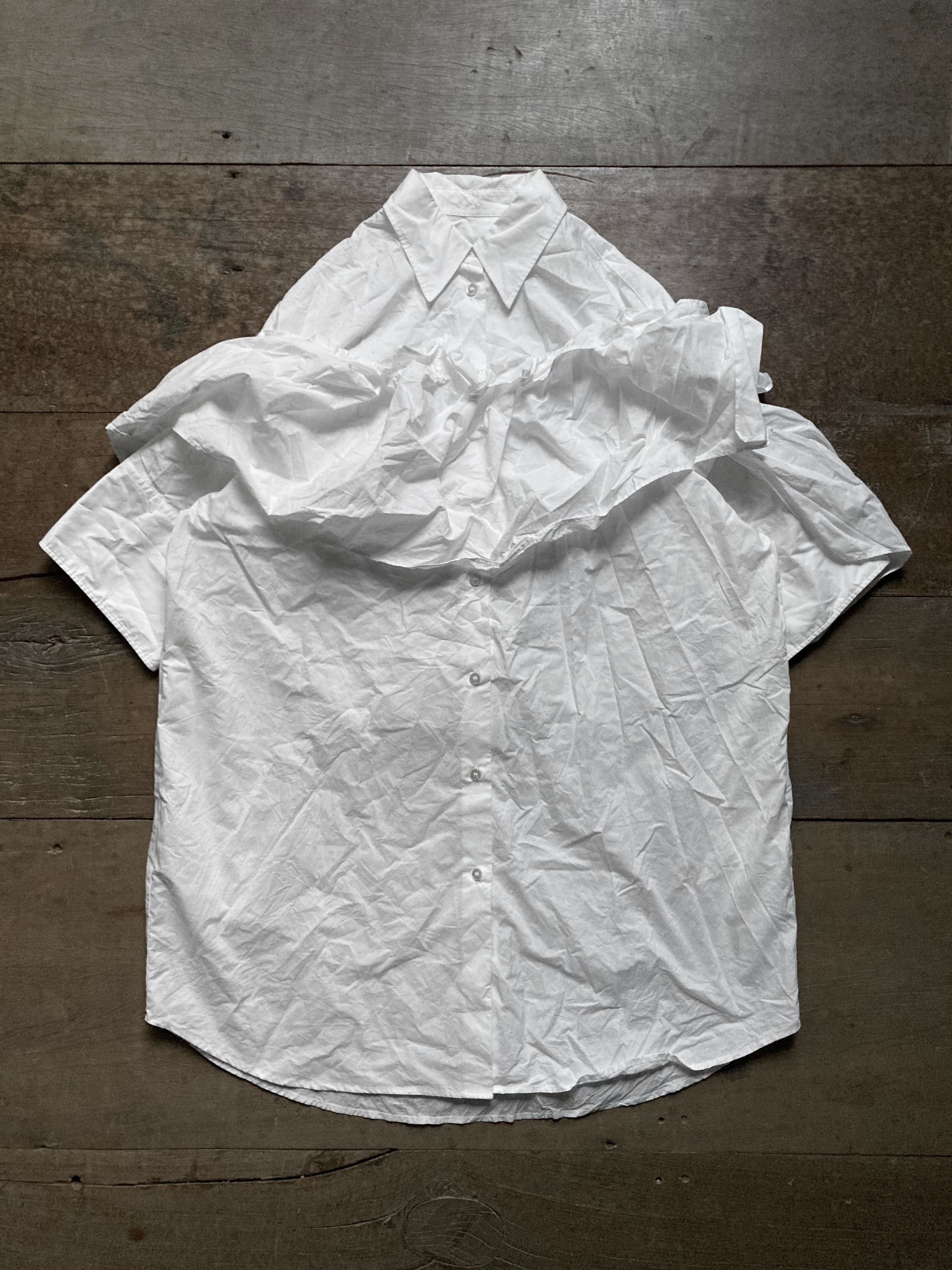 Image of Maison Margiela Ss20 Mm6 Multi-Shape Shirt in White, Women's (Size Small)