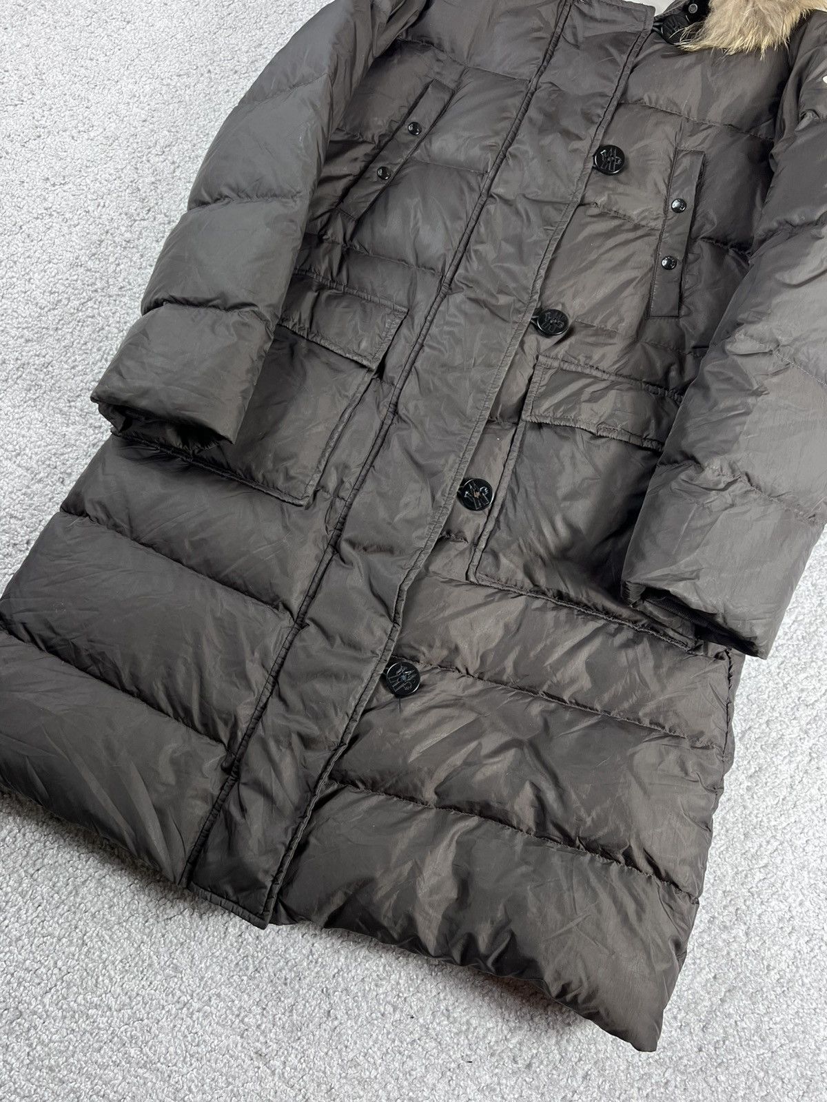 Moncler Moncler Fur Messina Brown Down Coat Size 2 Size M / US 6-8 / IT 42-44 - 3 Thumbnail