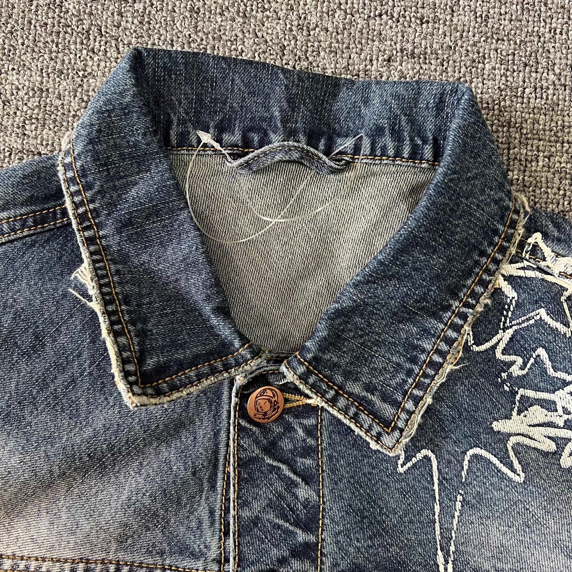 Billionaire Boys Club b BBC Paint-Splatter Distressed Explosion Denim Jacket。 Q7 Size US L / EU 52-54 / 3 - 3 Thumbnail