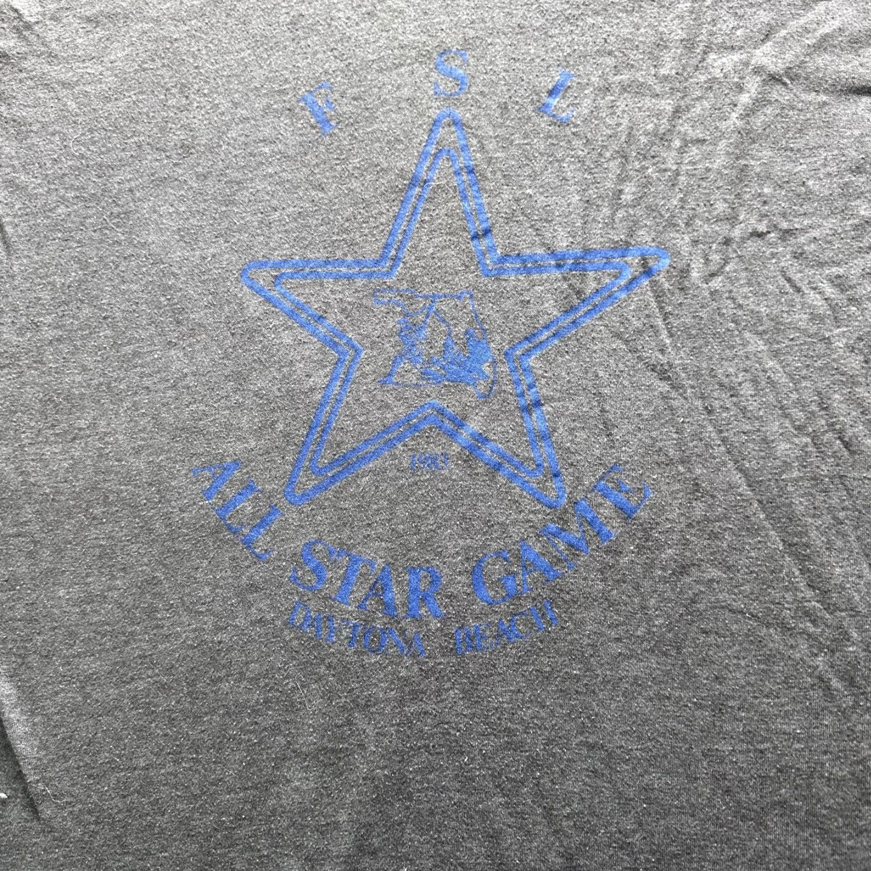 Vintage FSL All Star Game Shirt Mens Medium Gray Baseball Graphic Tee Daytona Beach Size US M / EU 48-50 / 2 - 6 Thumbnail
