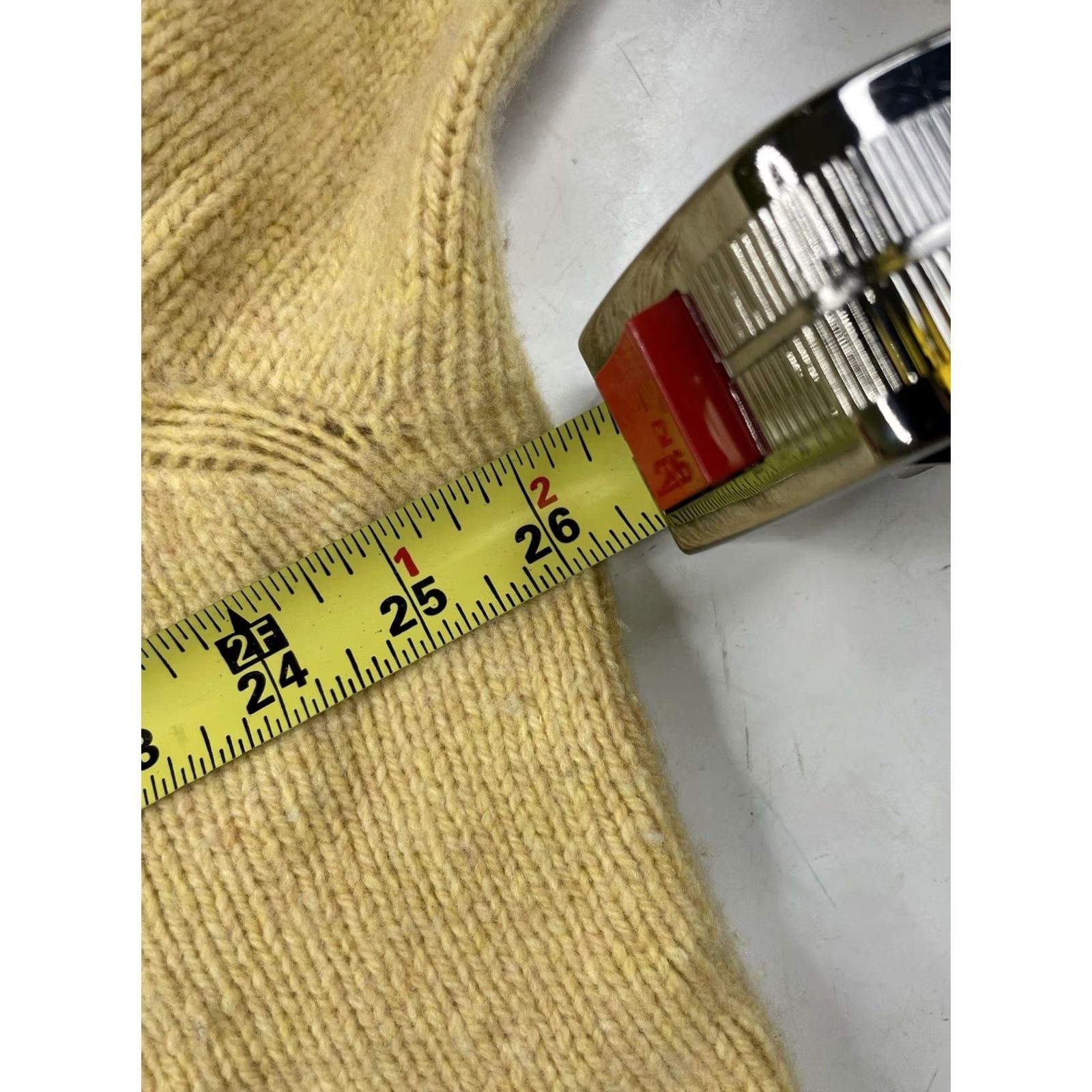 Polo Ralph Lauren Polo Ralph Lauren Knit Sweater Mens 2XL Crew Neck Cable-Knit Angora Wool Merino Wool Yellow Size US XXL / EU 58 / 5 - 7 Thumbnail
