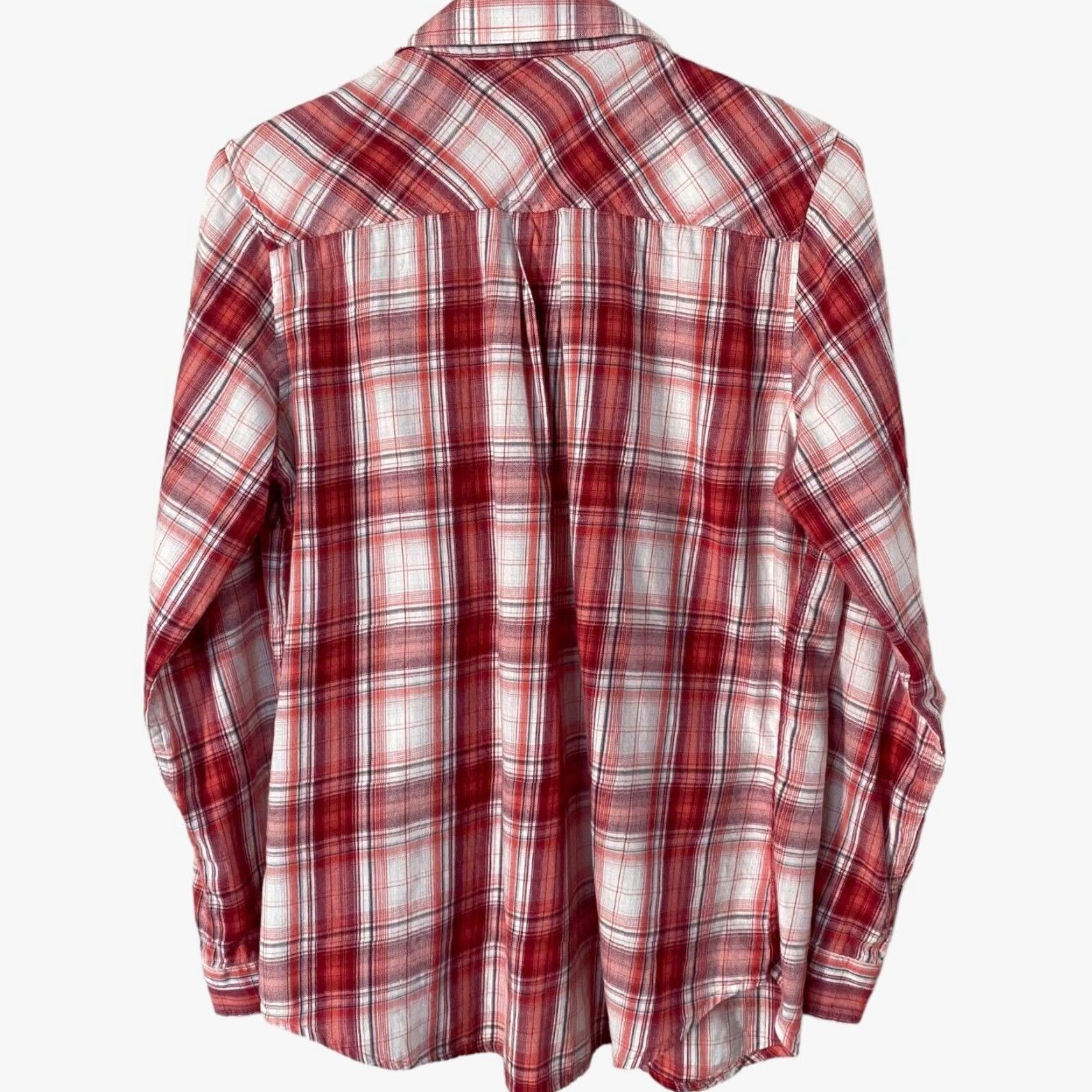 Ariat Ariat Billie Jean Western Button-Up Shirt Womens Medium Red Plaid Long Sleeve Size M / US 6-8 / IT 42-44 - 3 Thumbnail