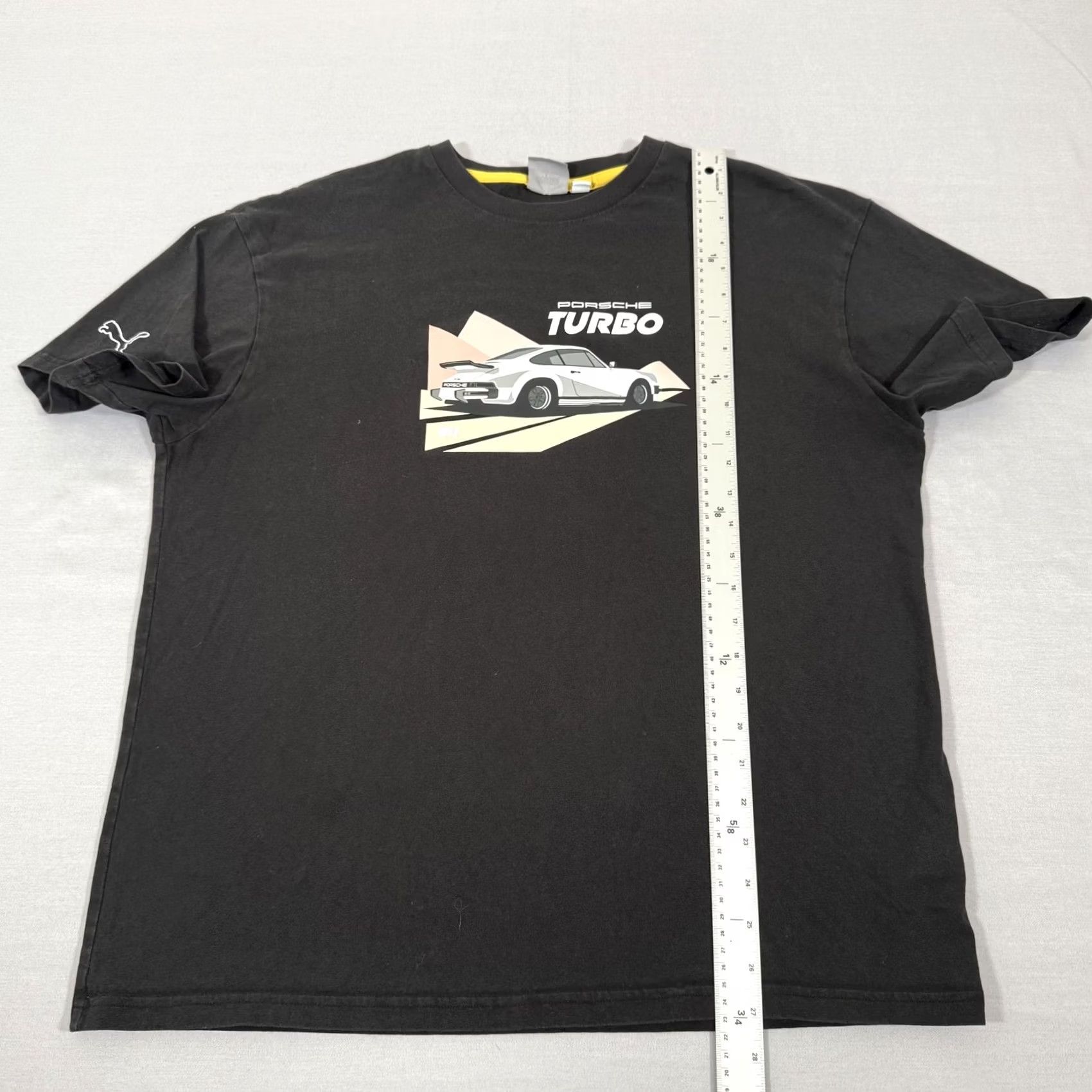 Puma Puma Shirt Mens Large Black Porsche 911 Turbo Car Tee Racing Stretch Cotton Size US L / EU 52-54 / 3 - 6 Thumbnail