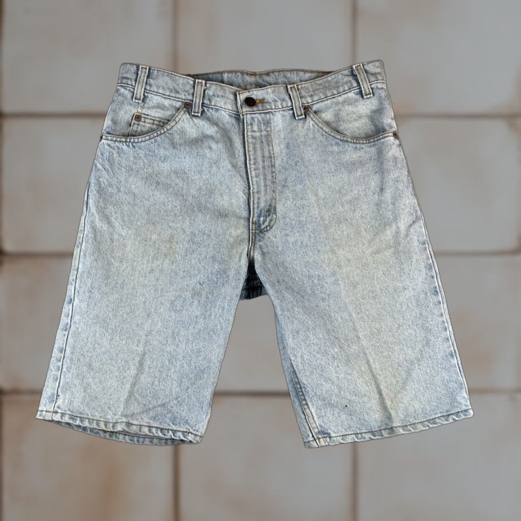 Levi's VINTAGE Levi's 550 Shorts Men 29 Blue Denim 100% Cotton Relaxed Fit 90s Orange Tab Jorts Casual Size US 29 - 1 Thumbnail