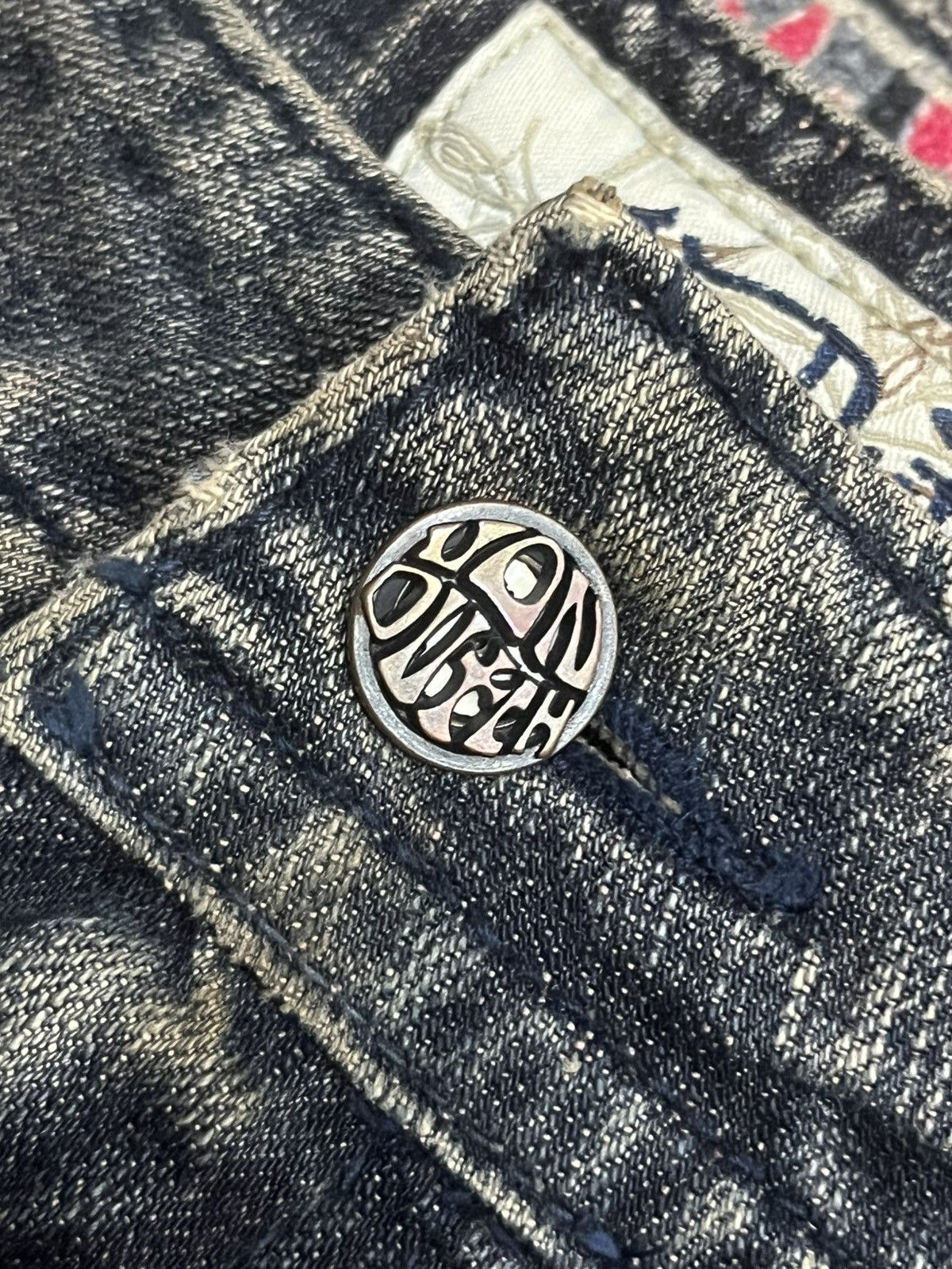 Von Dutch ⚡️Grunge⚡️Vintage Von Dutch Embroidery Patch Black Faded Jeans Size US 34 / EU 50 - 5 Thumbnail