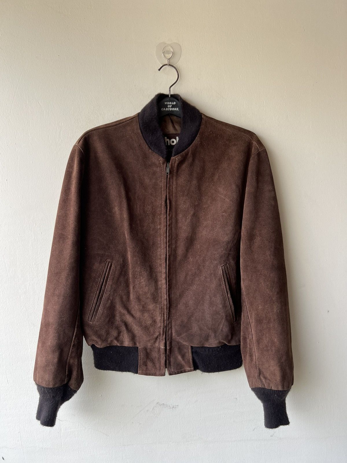 Schott 80s Schott Brown Suede Leather Bomber Jacket Size US L / EU 52-54 / 3 - 2 Thumbnail