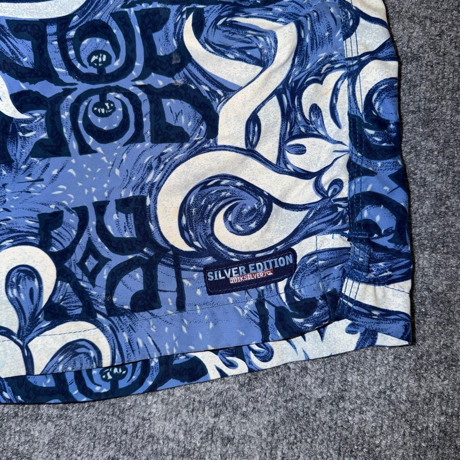 Quiksilver Quiksilver Silver Edition Swim Trunks Surf Lined Mens LG Size US 34 / EU 50 - 2 Thumbnail