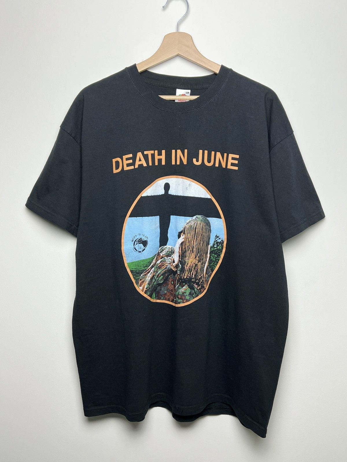 image of Archival Clothing x Band Tees 2009 Death In June My Little Black Angel T Shirt, Men's (Size XL)