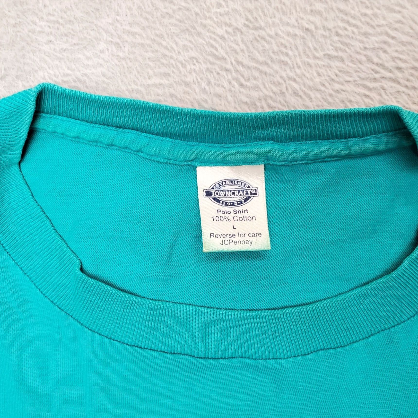 Vintage VINTAGE TownCraft Shirt Green Mens L Crewneck Pocket TEE 100% Cotton Short Sleeve Jersey Cotton Crew Neck Size US L / EU 52-54 / 3 - 3 Thumbnail