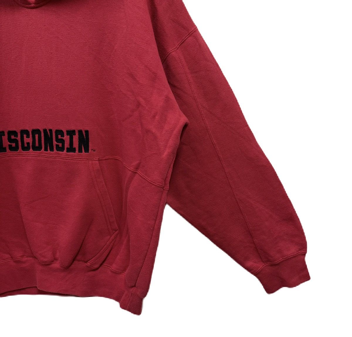 Vintage Vintage 90s Wisconsin Hoodie Pullover Spellout Size US XL / EU 56 / 4 - 3 Thumbnail