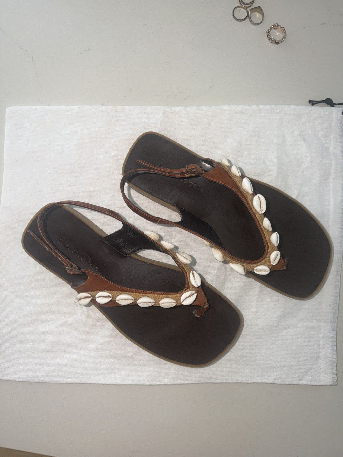 Acne Studios Acne Puka shell sandals Size US 12 / EU 45 - 4 Thumbnail