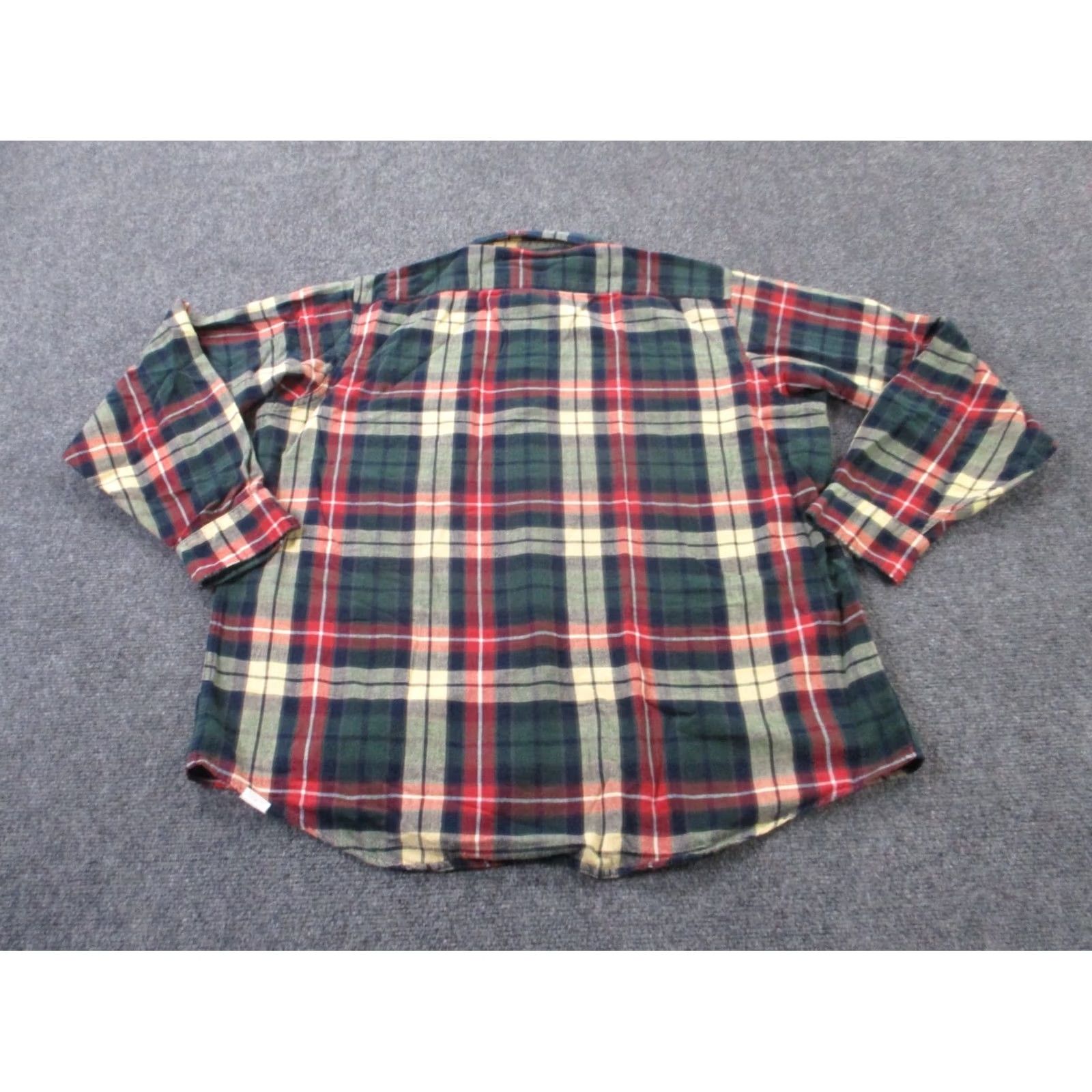Vintage LL Bean Flannel Shirt Mens L Green Red Plaid Outdoors Country Work Size US L / EU 52-54 / 3 - 7 Thumbnail