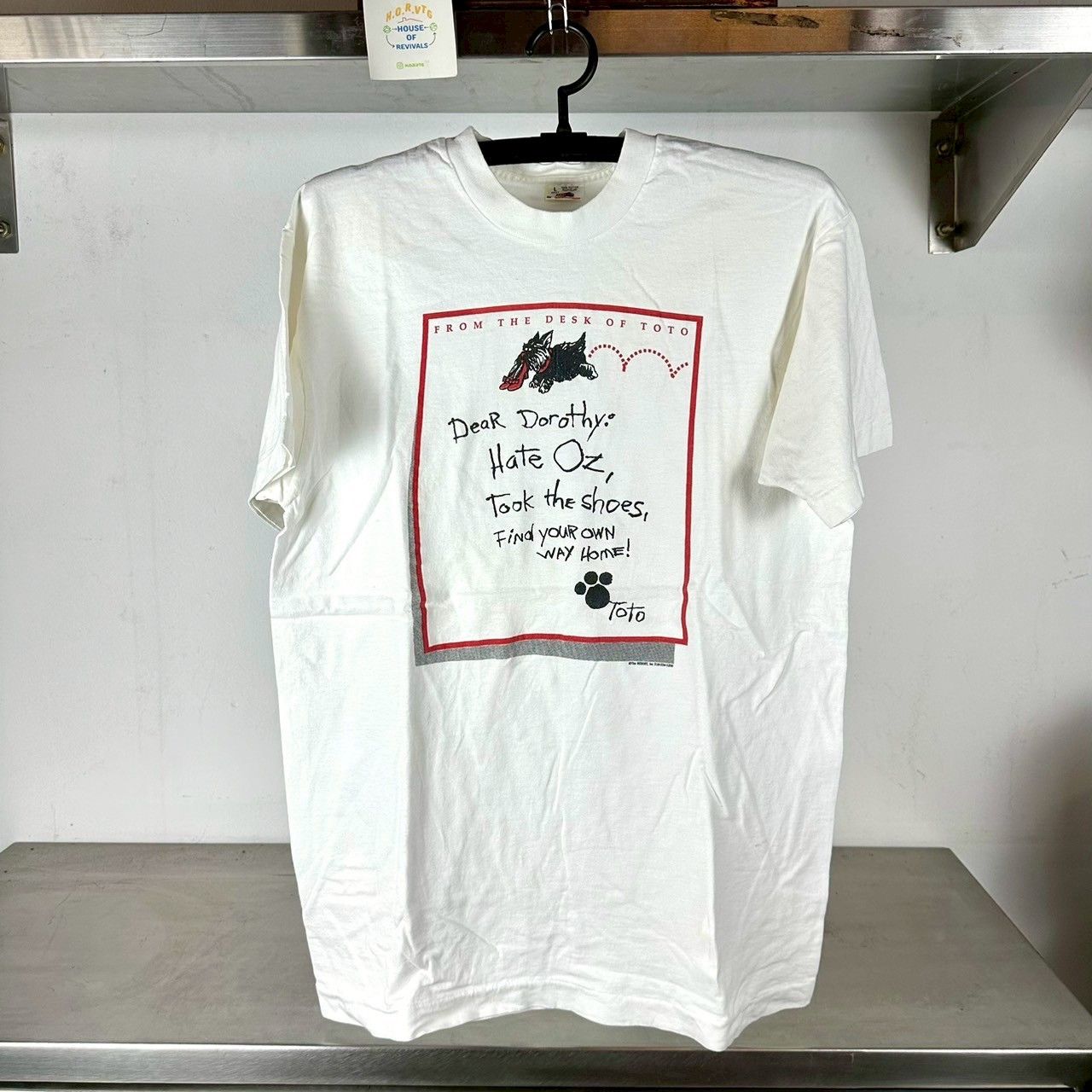 Fruit Of The Loom × Vintage Vintage 90s The Wizard of Oz From the Desk of Toto T-Shirt Size US L / EU 52-54 / 3 - 1 Thumbnail