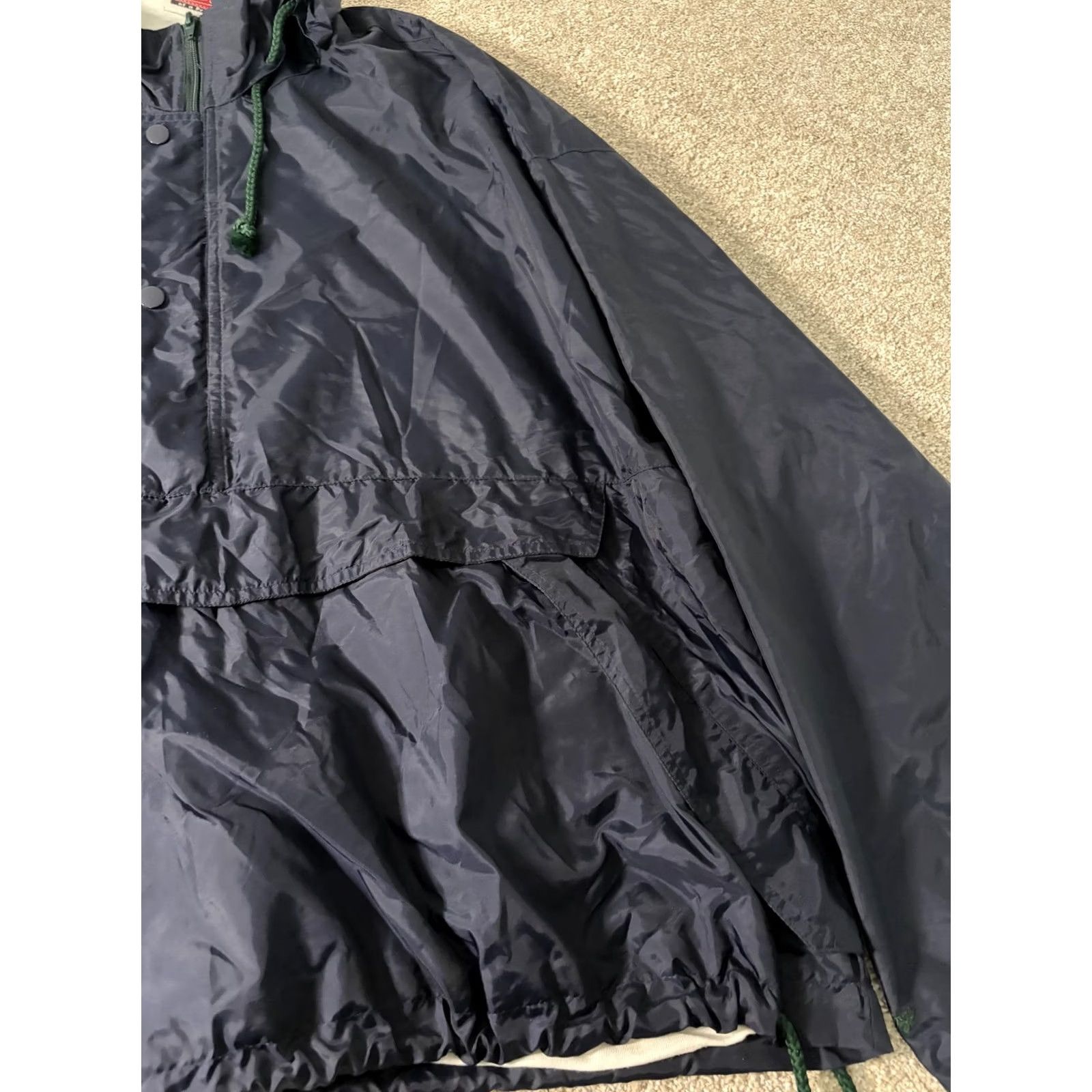 Vintage Rawlings Jacket Mens 3XL Hooded Windbreaker Blue Lined Pullover Baseball Shirt Outer Shell Nylon Zip pockets Adjustable Camouflage? Size US XXL / EU 58 / 5 - 4 Thumbnail