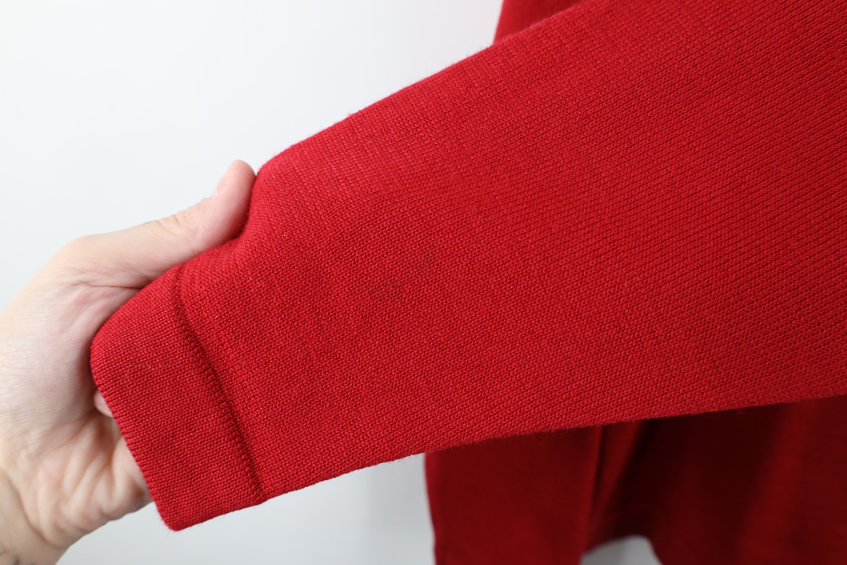 Gap Vintage 90s Gap Merino Wool Knit Collared Polo Sweater Red Size US S / EU 44-46 / 1 - 10 Thumbnail