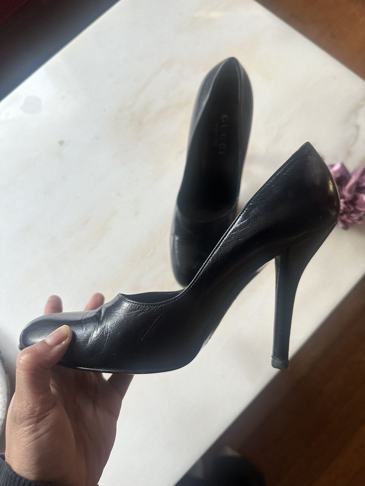 Gucci Gucci leather heels Size US 7.5 / IT 37.5 - 3 Thumbnail