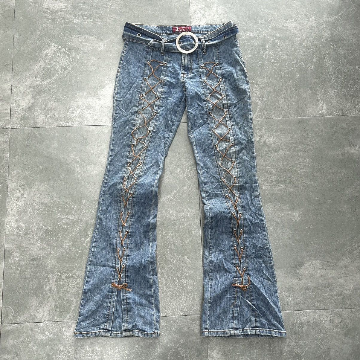 Japanese Brand Vintage Flared Denim 2HOT Size US 29 - 7 Thumbnail
