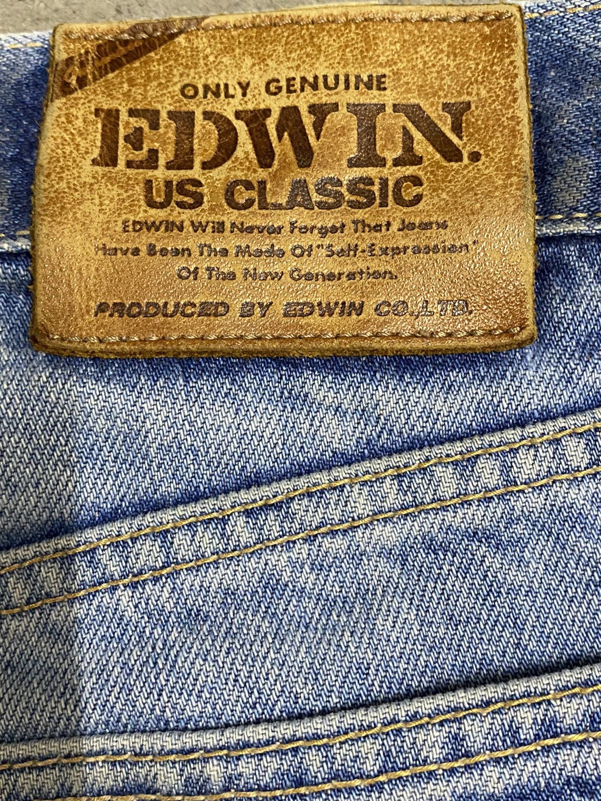 Edwin Vintage Edwin US Classic Blue Wash Distressed Jeans Size US 32 / EU 48 - 11 Thumbnail