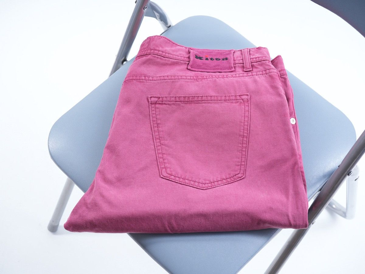 Kiton Denim Jeans Pants Dark pink Regular fit w40