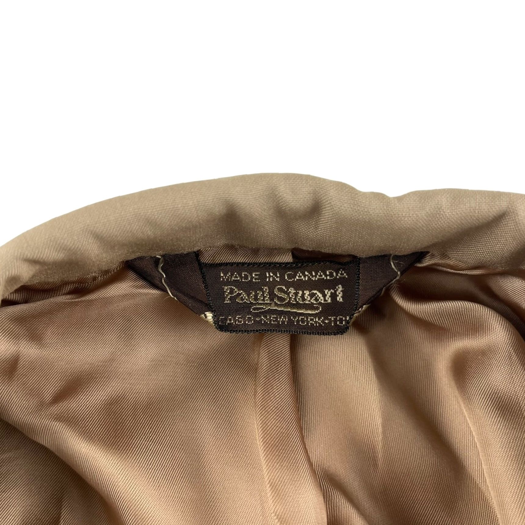 Paul Stuart VINTAGE Paul Stuart Blazer Jacket Mens Tan Wool 2-Button Notch Lapel Long 41 Long Brown solid Vintage Condition? Size 40R - 3 Thumbnail