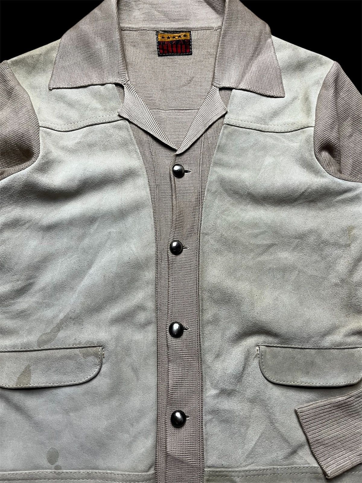 Vintage Vintage 50s 60s Rockabilly poly + suede leather knitwear Size US M / EU 48-50 / 2 - 2 Thumbnail