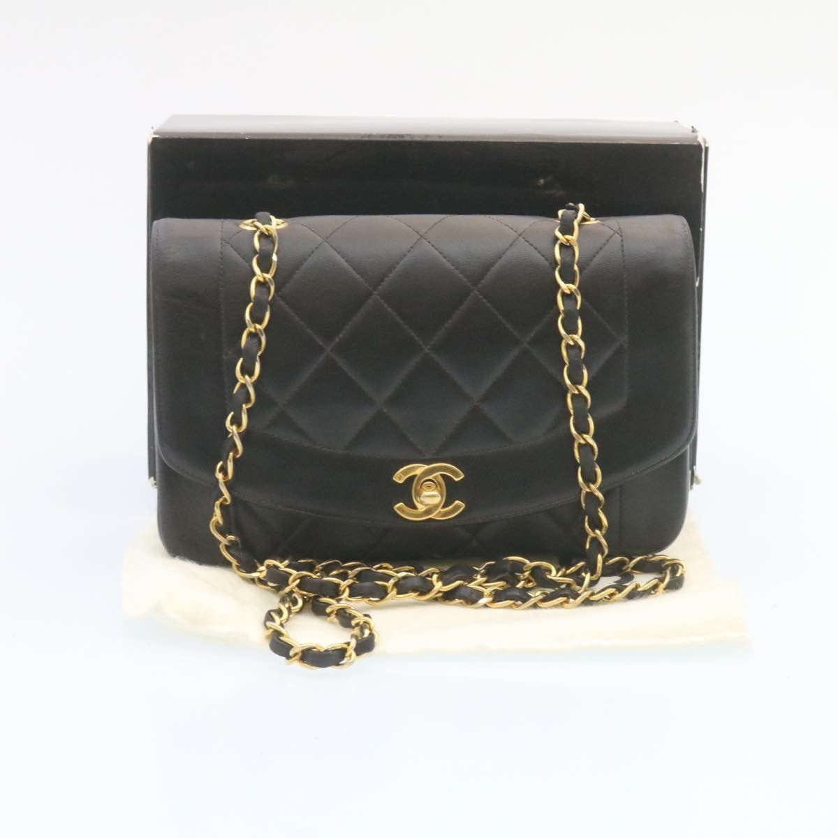Chanel CHANEL Chain Turn Lock Diana Matelasse Shoulder Bag Lamb Size ONE SIZE - 12 Thumbnail