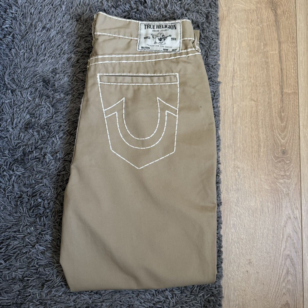 Chief keef true religion bobby baggy beige pants
