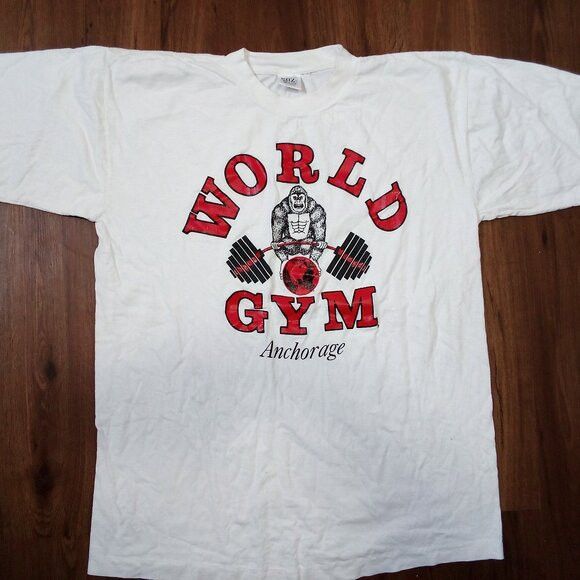 Other Vintage World Gym Anchorage Gorilla T-Shirt Size US L / EU 52-54 / 3 - 2 Thumbnail