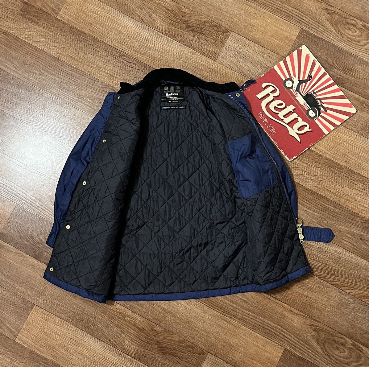 Barbour Vintage Barbour International Lightning Gold Jacket Raincoat Size US M / EU 48-50 / 2 - 5 Thumbnail